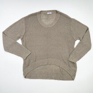 Tobi Sweater Oversized Waffle Knit Tan Beige Cropped Fall Winter Layered